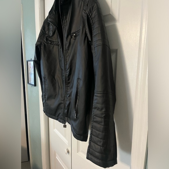 G-Net Faux Leather Jacket - Picture 3 of 6